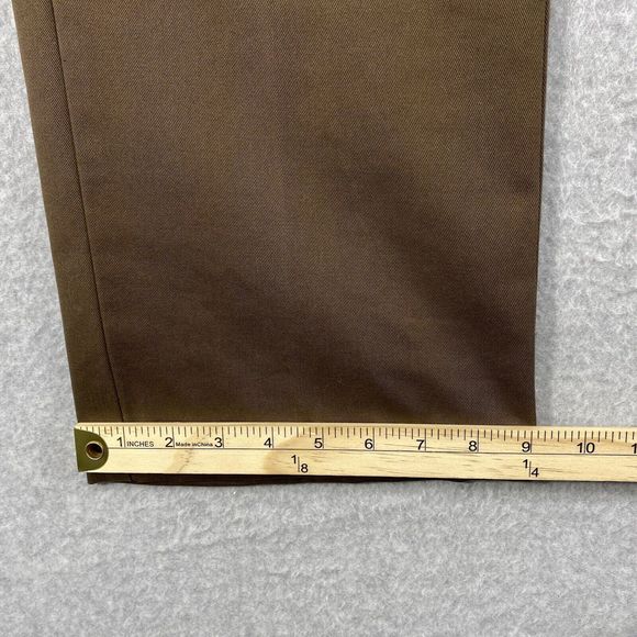 Eddie Bauer Pants Mens 34x29 Brown Classic Fit Pleated Dress Workwear Straight - Picture 5 of 13